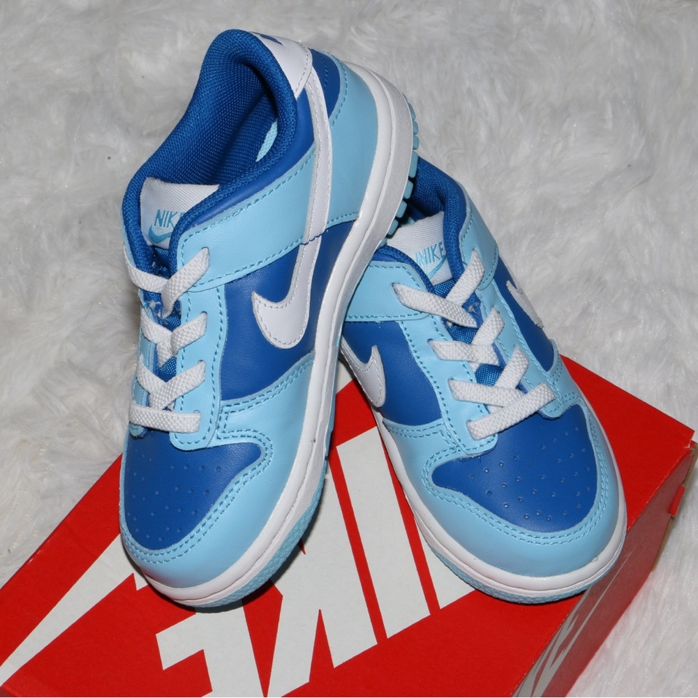 Nike Dunk Low TD Argon Blue Toddler Size 9C DV2634-400 Kids Sneakers New